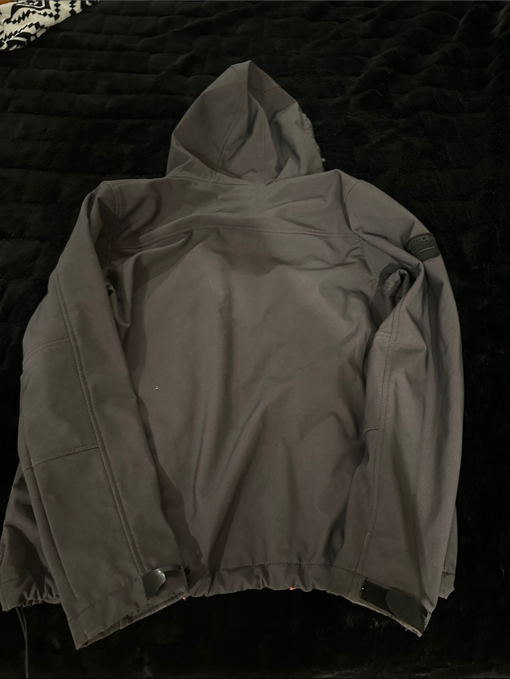 Men's Gray Shell Performance Jacket with Orange Lining - Picture 6 of 7